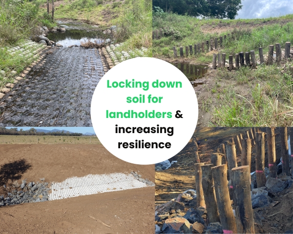 Teaming up with landholders to lock down soil with both natural and engineered solutions!