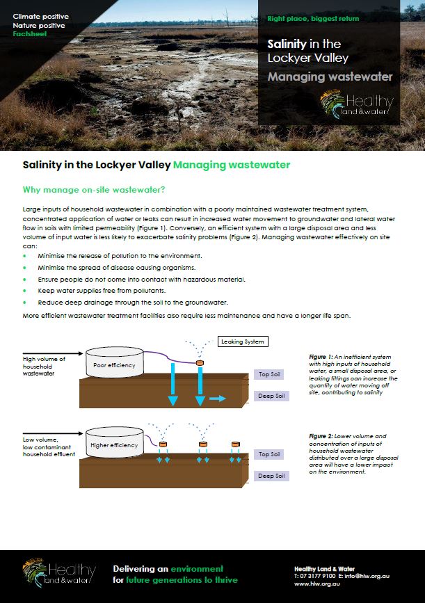 Salinity in the Lockyer Valley - Managing Wastewater - Factsheet