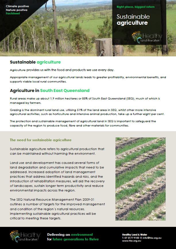Sustainable Agriculture - Factsheet