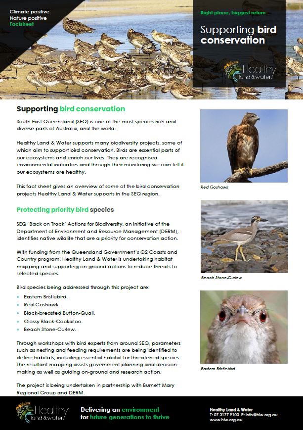 Bird Conservation Projects - Factsheet