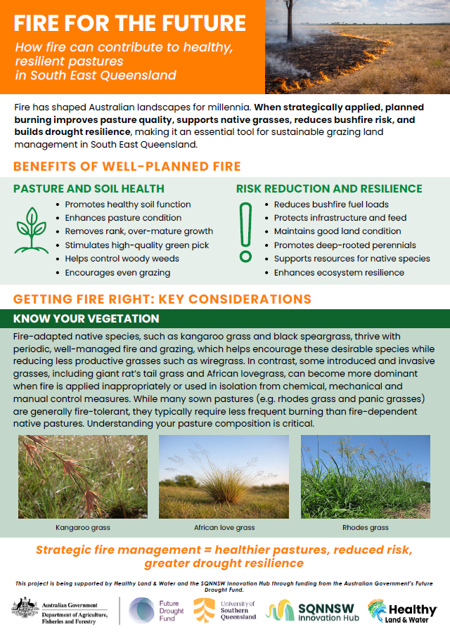 Fire for the future graziers handout
