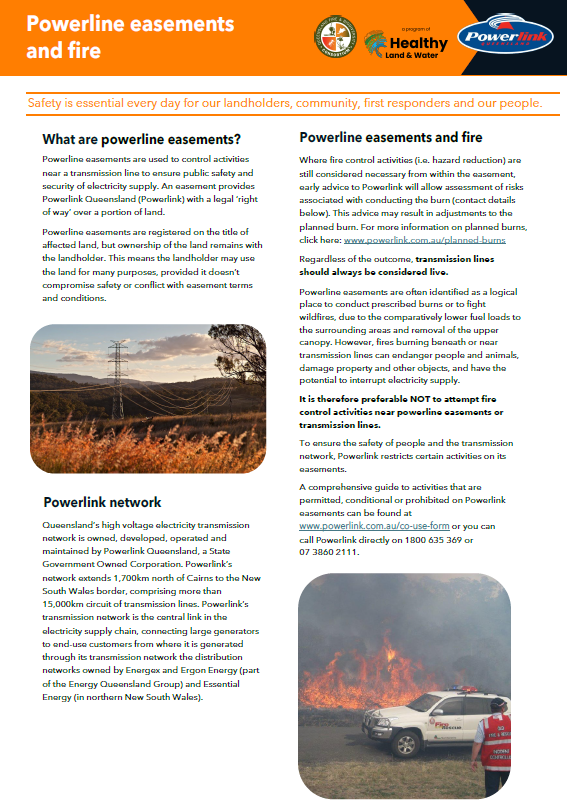 Powerline easements and fire